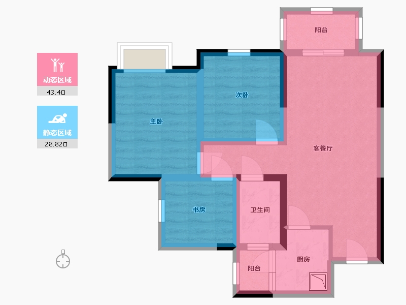 四川省-泸州市-绿地城-62.59-户型库-动静分区