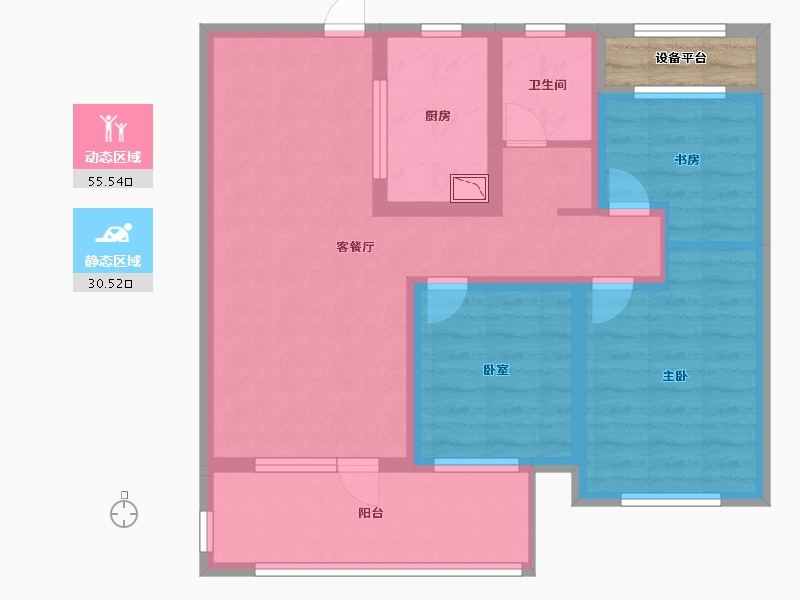 山东省-济宁市-保利城-77.60-户型库-动静分区