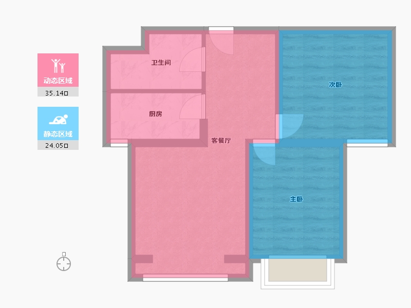 甘肃省-兰州市-天庆天诚丽舍文教楼-51.90-户型库-动静分区