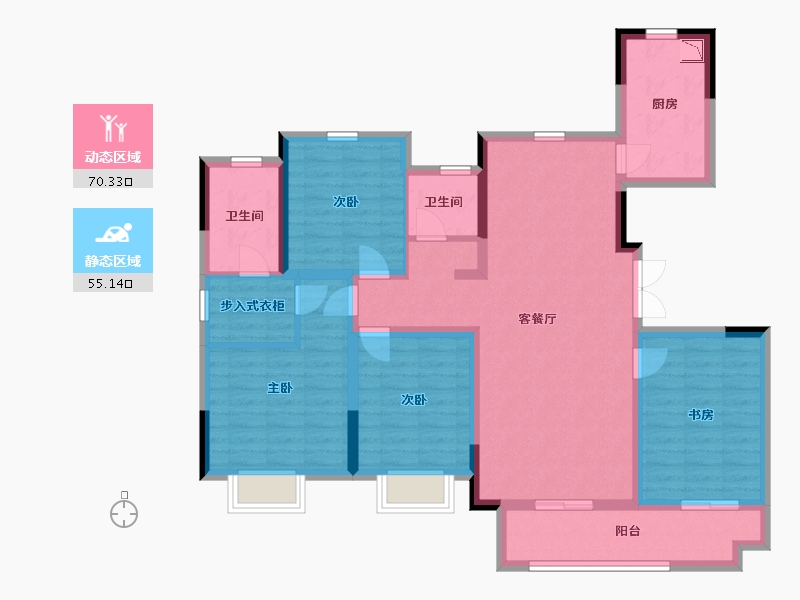 河北省-沧州市-阳光城翡丽公园-111.20-户型库-动静分区