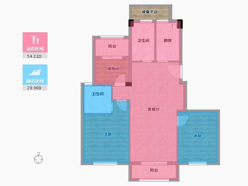 浙江省-衢州市-华都・天元府-78.02-户型库-动静分区