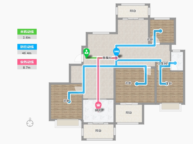 江苏省-徐州市-恒基雍景新城-160.01-户型库-动静线