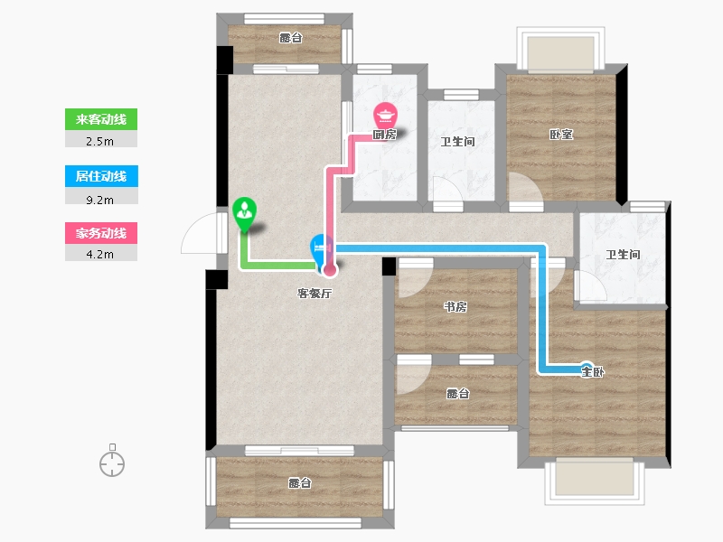 江西省-九江市-学府峰尚-82.04-户型库-动静线