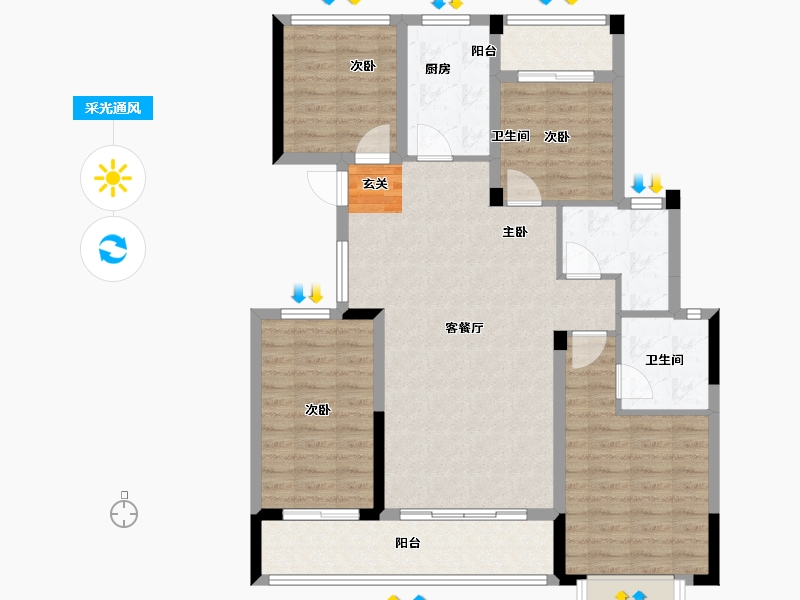 江西省-上饶市-新洲悦城-102.33-户型库-采光通风