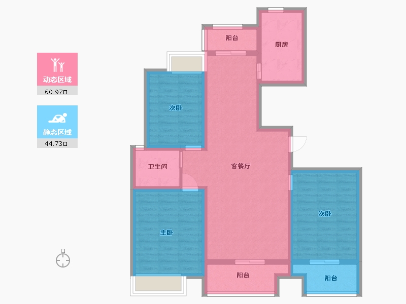 江苏省-盐城市-书香名邸-93.60-户型库-动静分区