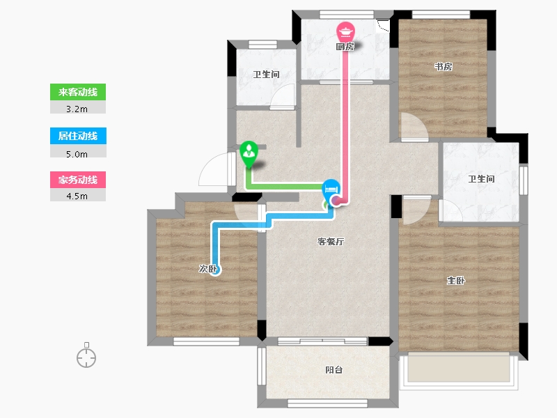 浙江省-衢州市-贝林・玉泉湾-77.72-户型库-动静线