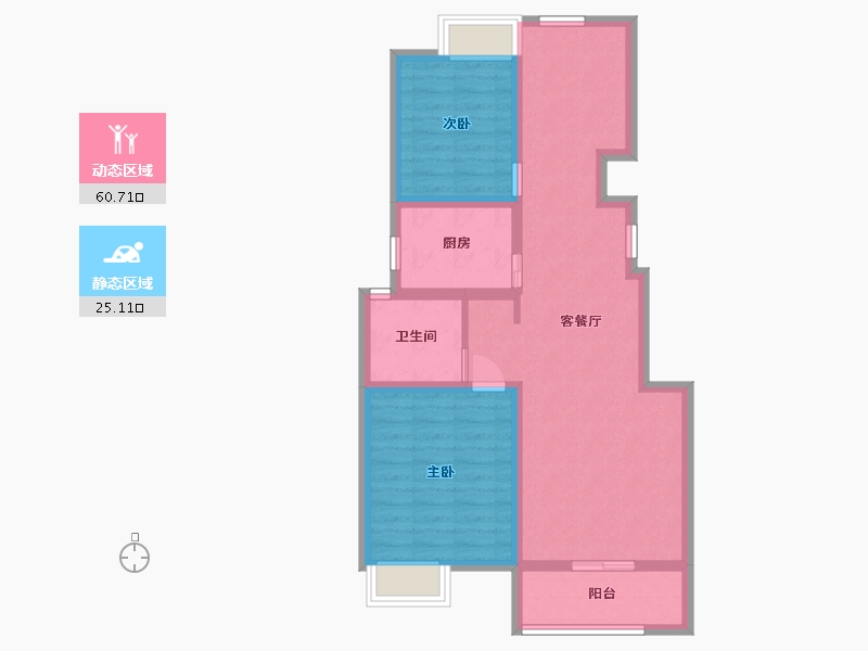 江苏省-盐城市-书香名邸-76.00-户型库-动静分区