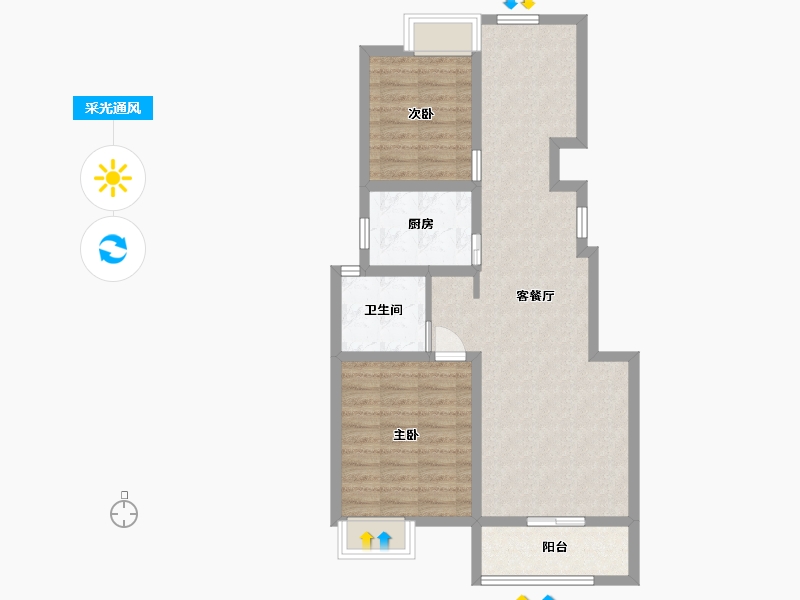 江苏省-盐城市-书香名邸-76.00-户型库-采光通风