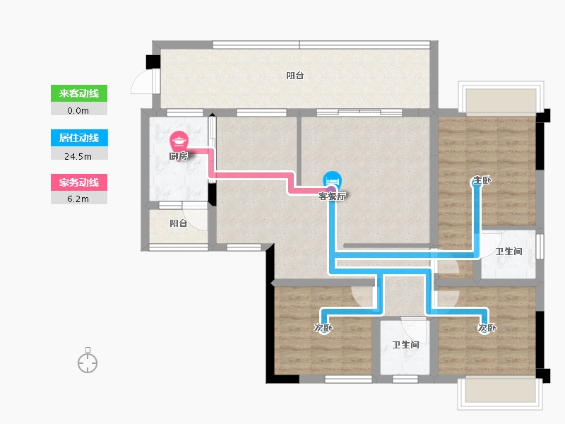 四川省-南充市-鸿华城-92.35-户型库-动静线