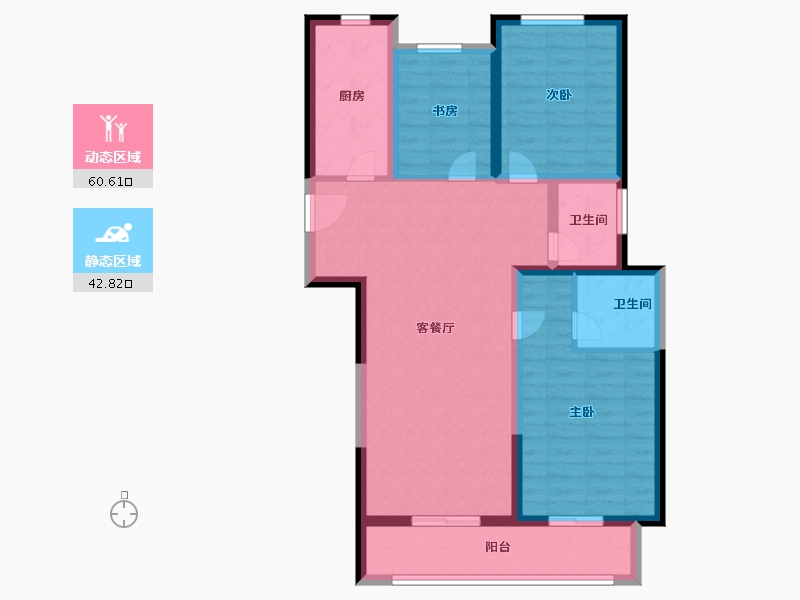 河南省-郑州市-裕华城-92.30-户型库-动静分区