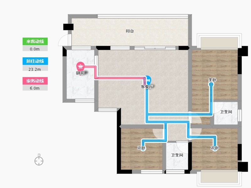 四川省-南充市-鸿华城-85.20-户型库-动静线