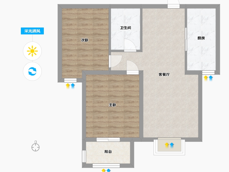 河北省-保定市-卓正上东区-68.00-户型库-采光通风