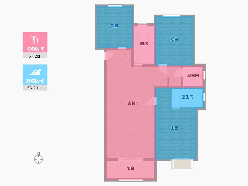 山东省-菏泽市-洪盛锦绣城-108.00-户型库-动静分区