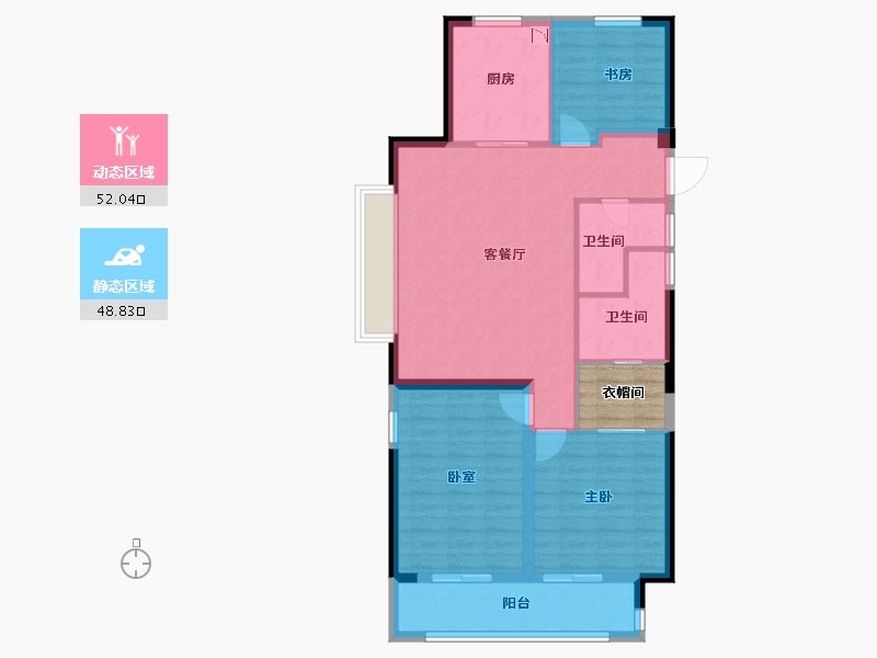 江西省-九江市-祥生中城・君临府-94.57-户型库-动静分区