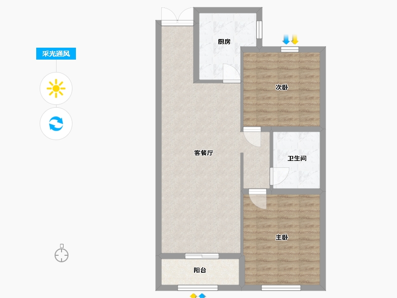 河北省-保定市-学苑新城-79.19-户型库-采光通风