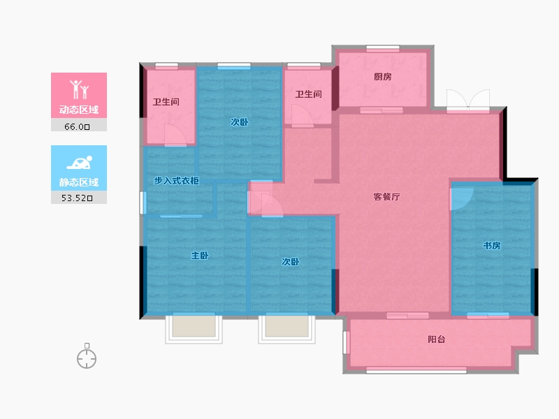 江苏省-淮安市-融侨・悦城-108.00-户型库-动静分区