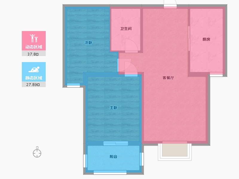 河北省-保定市-卓正上东区-58.40-户型库-动静分区