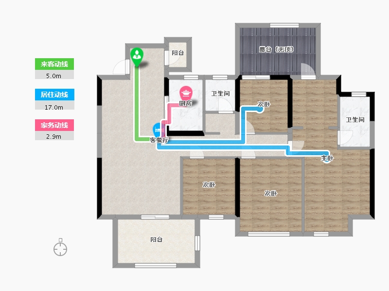 广西壮族自治区-南宁市-华发国宾学府-128.08-户型库-动静线