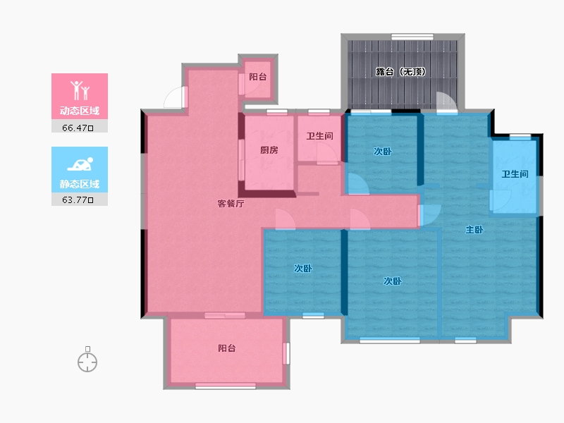 广西壮族自治区-南宁市-华发国宾学府-128.08-户型库-动静分区