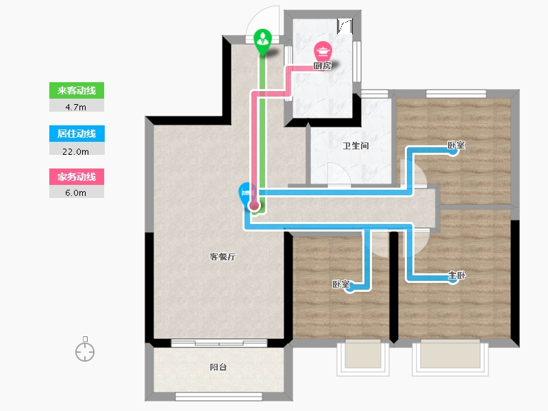 江西省-九江市-祥生中城・君临府-80.08-户型库-动静线