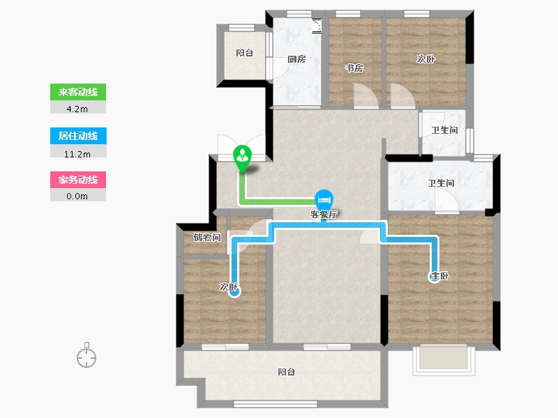 江苏省-淮安市-融侨・悦城-102.40-户型库-动静线