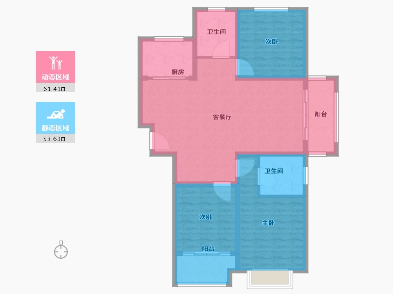 河南省-开封市-锦官城-103.61-户型库-动静分区