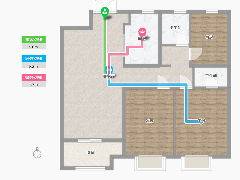 河北省-保定市-学苑新城-100.80-户型库-动静线