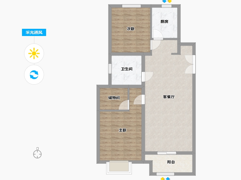 河北省-保定市-学苑新城-77.56-户型库-采光通风