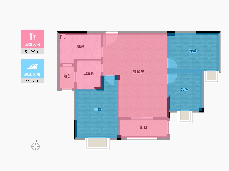 江西省-九江市-鑫邦时代广场-80.89-户型库-动静分区