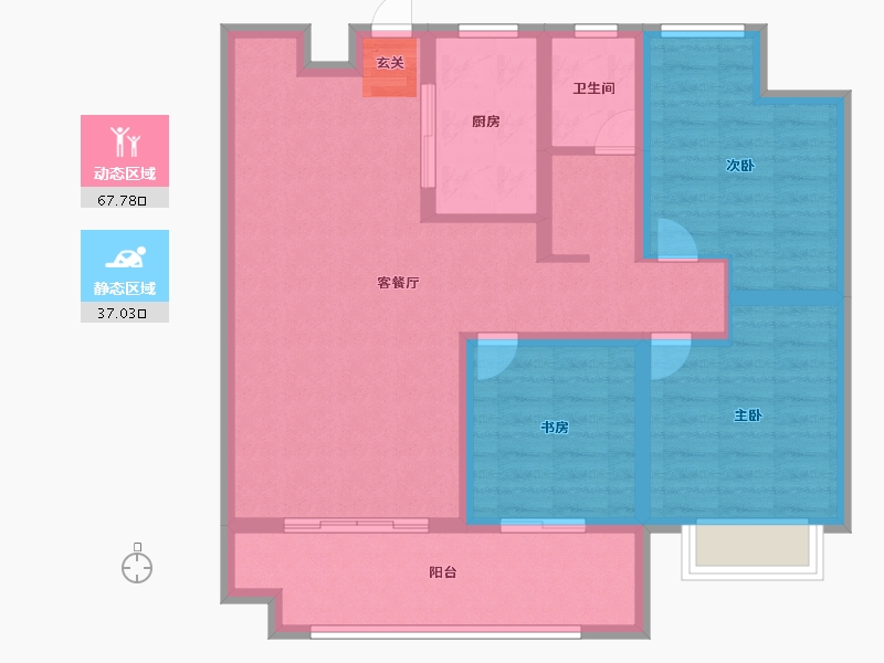 山东省-临沂市-远通香麓院-93.49-户型库-动静分区