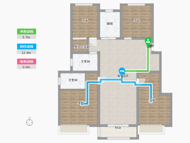 山东省-菏泽市-洪盛锦绣城-123.20-户型库-动静线