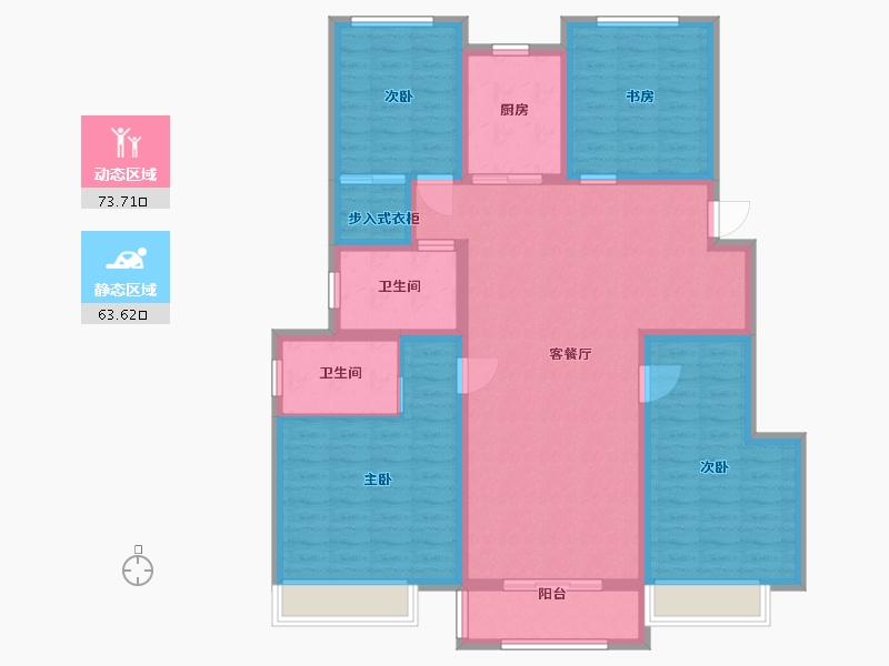 山东省-菏泽市-洪盛锦绣城-123.20-户型库-动静分区