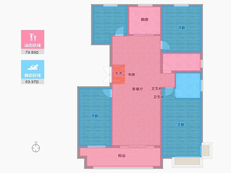 山东省-临沂市-远通香麓院-136.01-户型库-动静分区