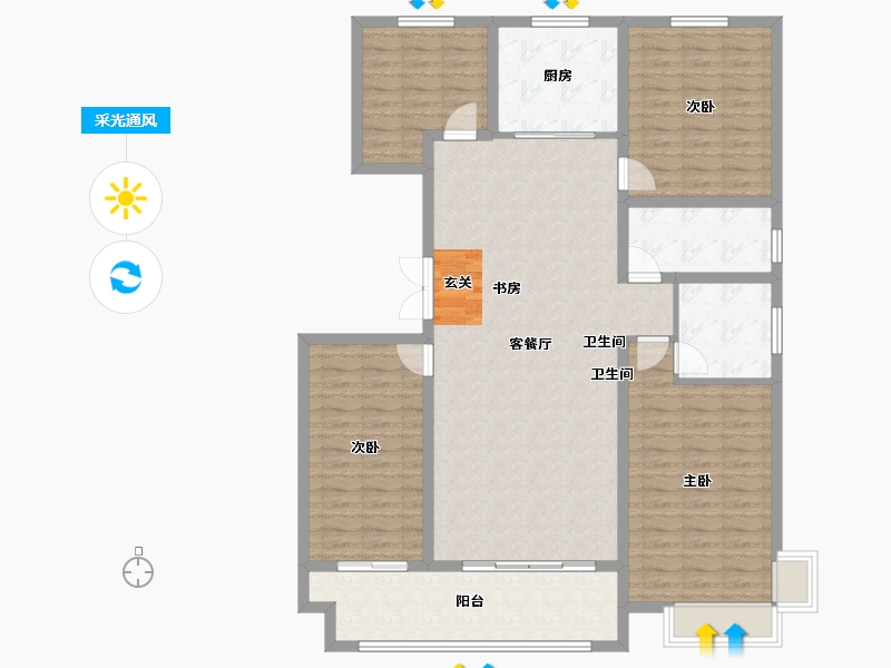 山东省-临沂市-远通香麓院-136.01-户型库-采光通风