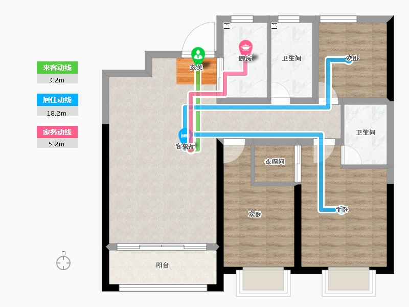 山东省-临沂市-卓新江来-82.10-户型库-动静线