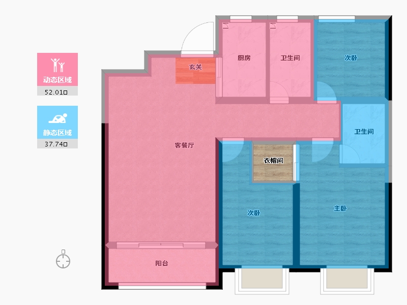 山东省-临沂市-卓新江来-82.10-户型库-动静分区