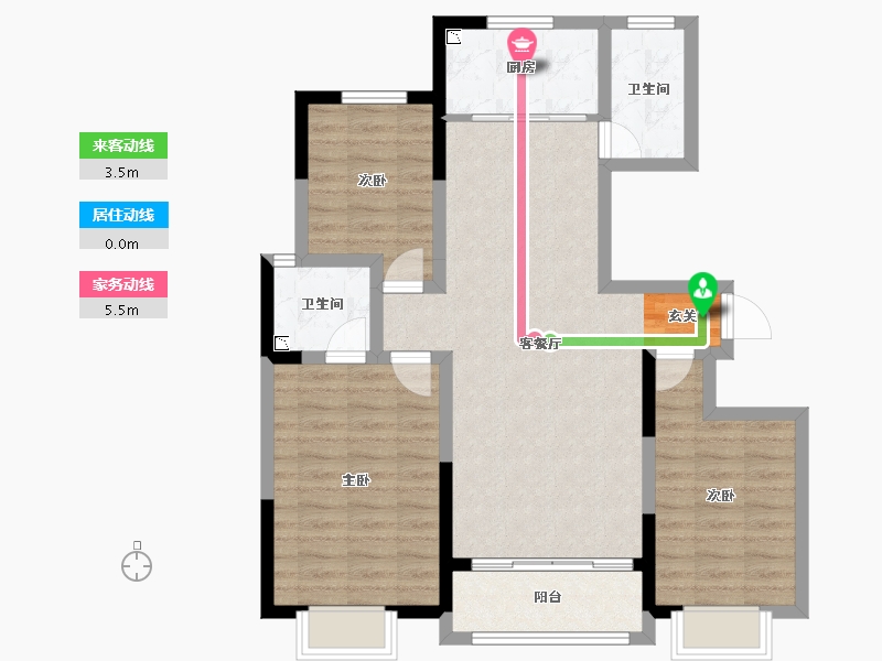 山东省-临沂市-卓新江来-85.98-户型库-动静线