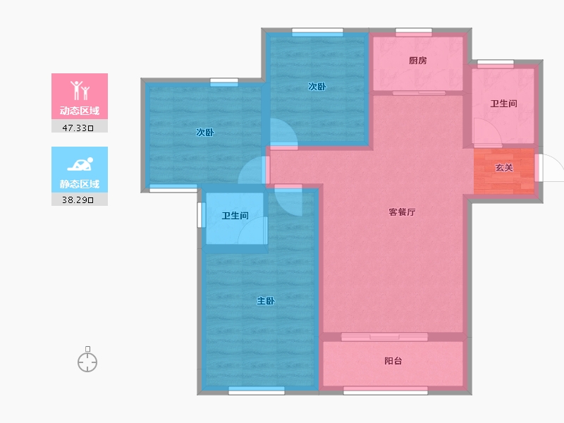 山东省-临沂市-卓新江来-75.55-户型库-动静分区