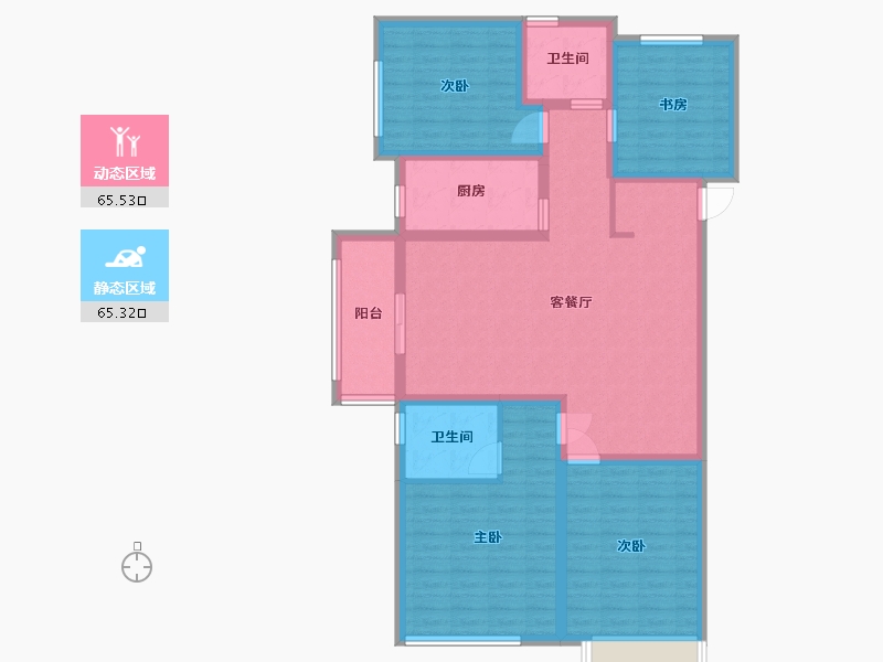 山东省-菏泽市-洪盛锦绣城-116.80-户型库-动静分区