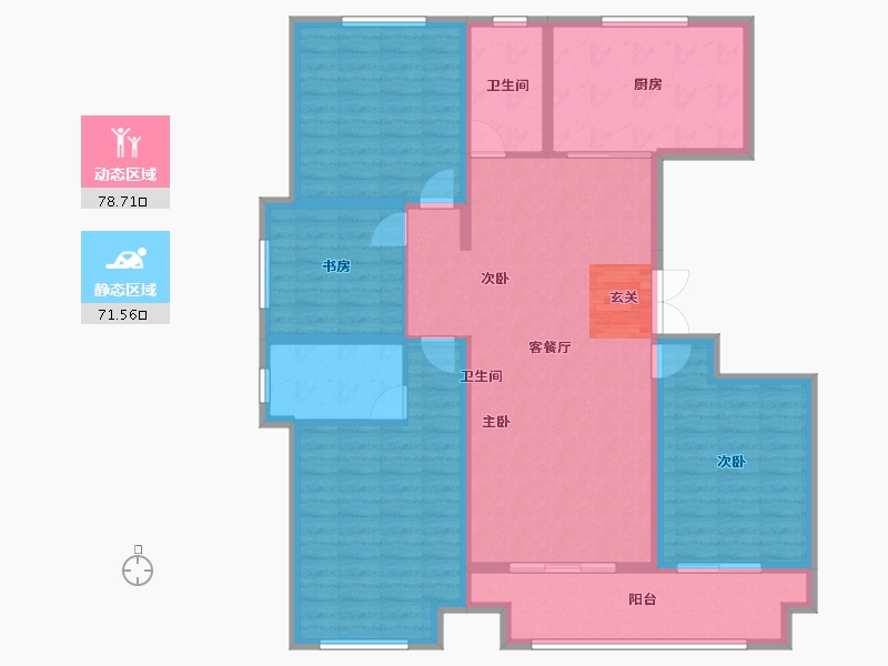 山东省-临沂市-远通香麓院-136.01-户型库-动静分区