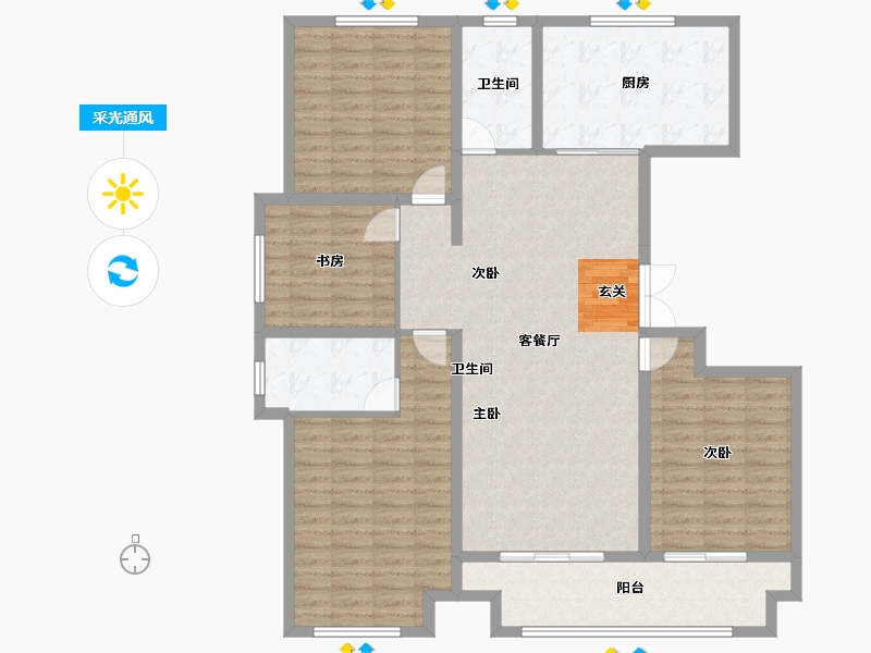 山东省-临沂市-远通香麓院-136.01-户型库-采光通风