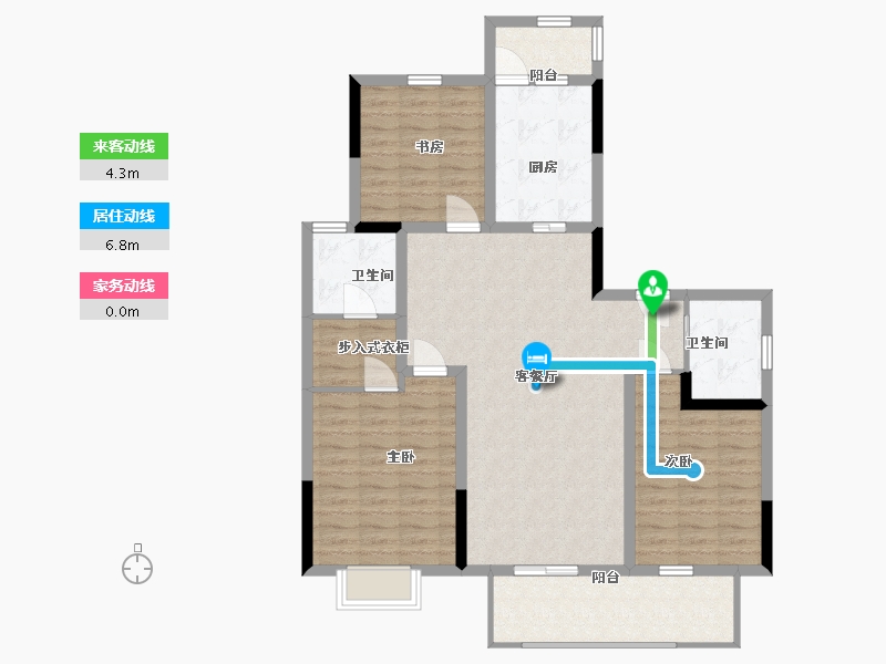 安徽省-滁州市-高速公园壹号-108.00-户型库-动静线