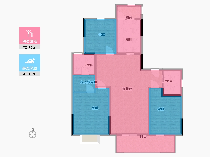 安徽省-滁州市-高速公园壹号-108.00-户型库-动静分区