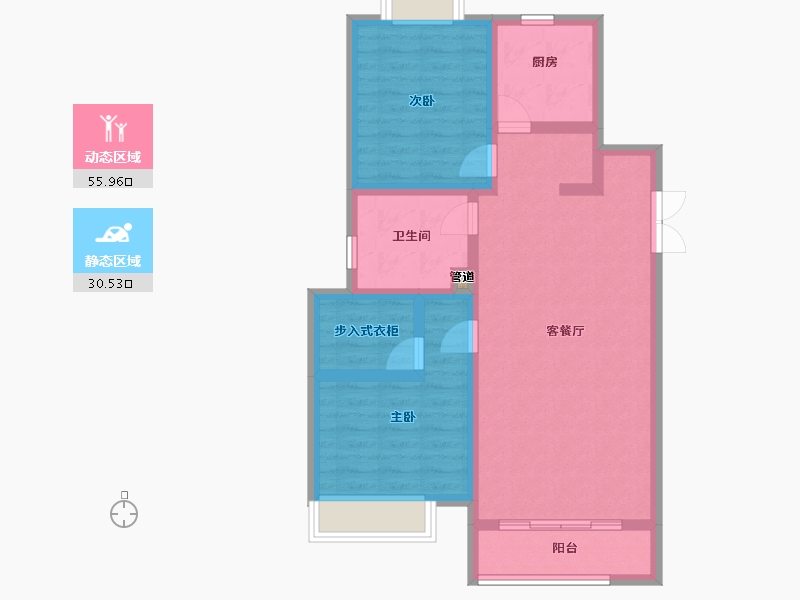 甘肃省-兰州市-国际旅游港中央首府-76.80-户型库-动静分区