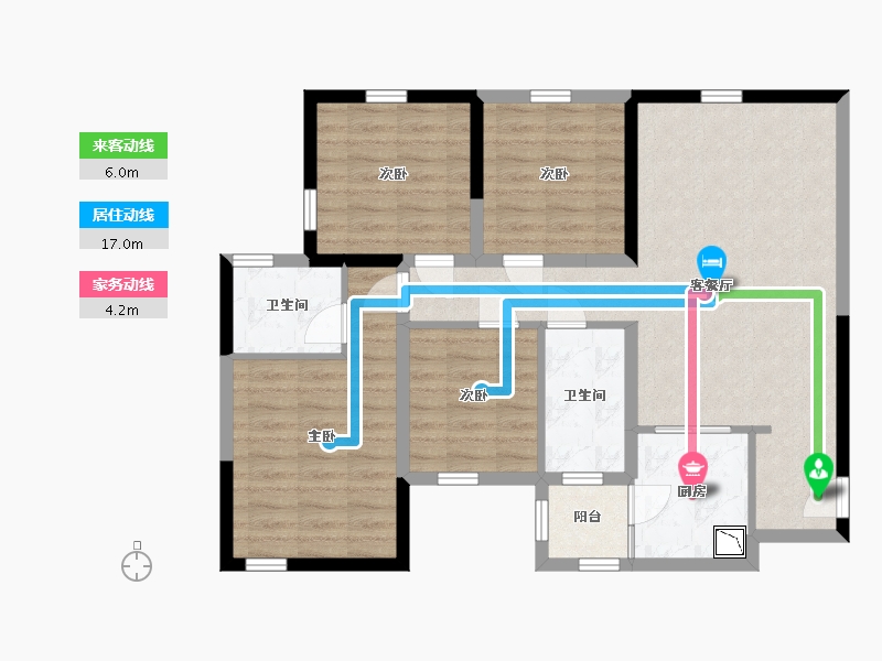 四川省-成都市-凯德卓锦万黛-89.02-户型库-动静线