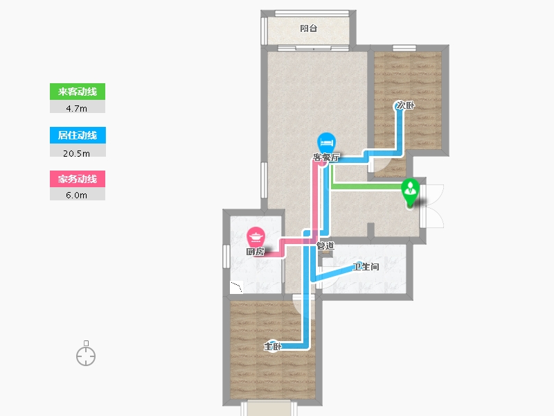 甘肃省-兰州市-国际旅游港中央首府-71.20-户型库-动静线