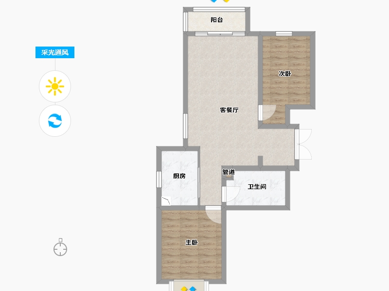 甘肃省-兰州市-国际旅游港中央首府-71.20-户型库-采光通风