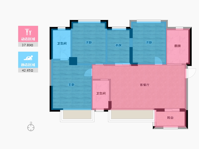 福建省-厦门市-万科金域缇香-72.00-户型库-动静分区