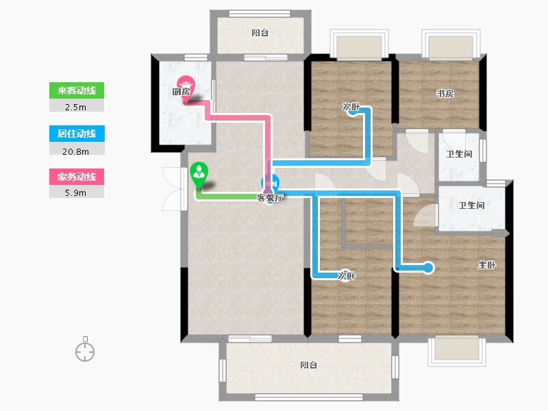 湖南省-衡阳市-阳光金城-109.93-户型库-动静线