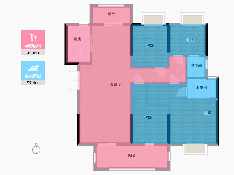 湖南省-衡阳市-阳光金城-109.93-户型库-动静分区